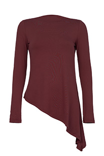 Majica dugih rukava sa asimetričnom dužinom Tiffany Production