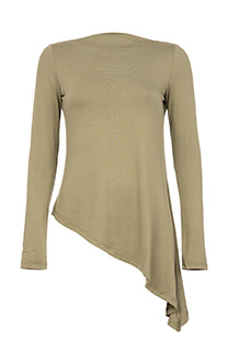 Majica dugih rukava sa asimetričnom dužinom Tiffany Production