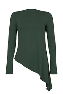 Majica dugih rukava sa asimetričnom dužinom Tiffany Production