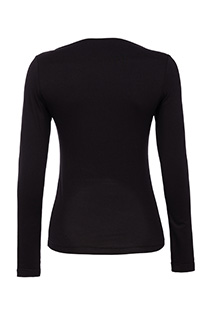 Majica dugih rukava od viskoze i elastina sa cvetnim detaljem Tiffany Production