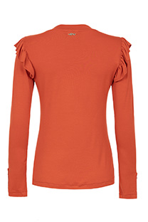 Majica dugih rukava sa okruglim izrezom i karnerima na rukavima Tiffany Production