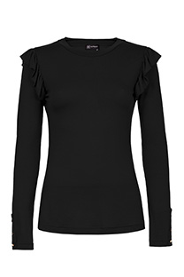 Majica dugih rukava sa okruglim izrezom i karnerima na rukavima Tiffany Production