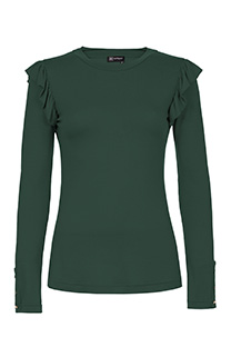 Majica dugih rukava sa okruglim izrezom i karnerima na rukavima Tiffany Production