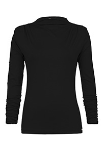 Ženska majica dugih rukava sa nabranim detaljima i visokom kragnom Tiffany Production