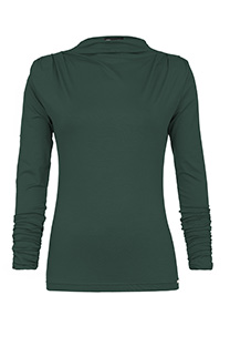 Ženska majica dugih rukava sa nabranim detaljima i visokom kragnom Tiffany Production