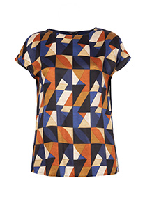 Tiffany Production Ženska majica kratkih rukava sa dezenom i okruglim izrezom