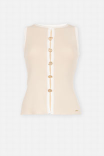 Tiffany Production Pletena majica sa dugmićima