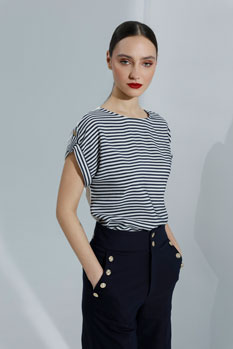 Prugasta majica opuštenog kroja Tiffany Production