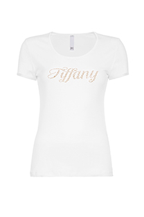 Tiffany Production Pamučna bazna majica sa ukrasnim cirkonima