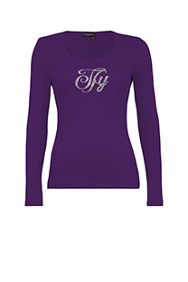 Bazna majica sa dugim rukavima i cirkonima Tiffany Production