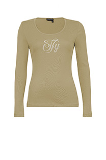 Bazna majica sa dugim rukavima i cirkonima Tiffany Production