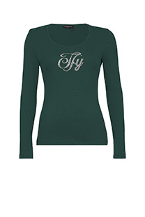 Bazna majica sa dugim rukavima i cirkonima Tiffany Production