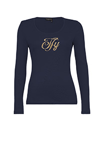 Bazna ženska majica sa istaknutim cirkonima i dugim rukavima Tiffany Production