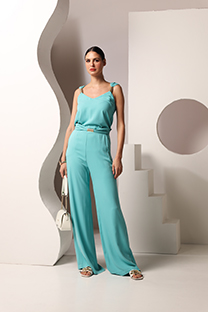 Viskozne pantalone sa metalnim detaljem Tiffany Production