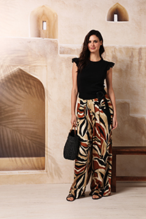 Ženske pantalone širokih nogavica u dezenu Tiffany Production