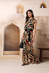 Ženske pantalone širokih nogavica u dezenu Tiffany Production