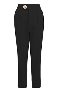 Ženske pantalone visokog struka sa ukrasnim dugmetom Tiffany Production