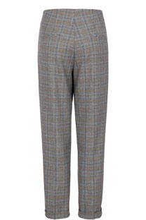 Ženske karirane pantalone dubokog struka Tiffany Production