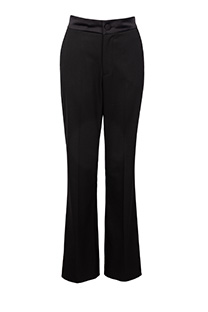 Zvonaste pantalone sa satenskim pojasom u karo dezenu Tiffany Production