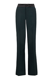 Zvonaste pantalone sa satenskim pojasom u karo dezenu Tiffany Production