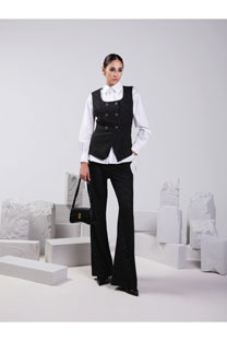 Ženske zvonaste pantalone sa svetlucavim nitima Tiffany Production