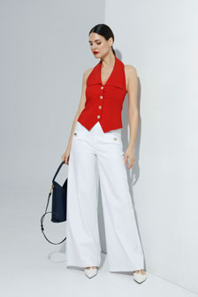 Pantalone visokog struka i širokih nogavica Tiffany Production