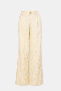 Zlatne pantalone širokog kroja Tiffany Production