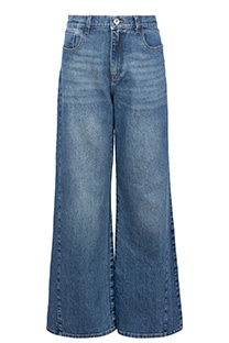 Ženske farmerke širokih nogavica sa kontrastnim umetkom Tiffany Production