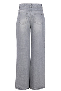 Sive ženske farmerke širokih nogavica sa džepovima Tiffany Production