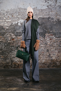 Tiffany Production Sive ženske farmerke širokih nogavica sa džepovima