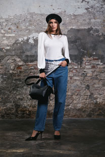 Tiffany Production Farmerke visokog struka sa diskretnim cirkonima