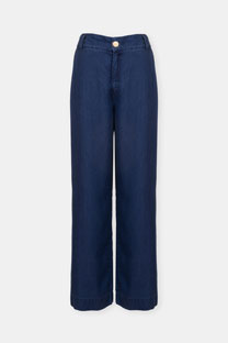 Tencel pantalone širokog kroja u denim stilu Tiffany Production
