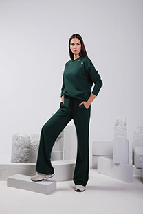 Tiffany Production Ženska jednobojna trenerka širokih nogavica