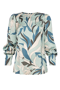 Tiffany Production Bluza naglašenih rukava u cvetnom dezenu