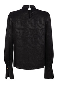 Bluza dugih zvonastih rukava sa visokom kragnom i ukrasnim dugmićima Tiffany Production