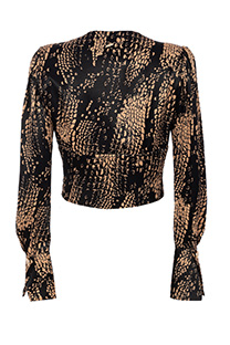 Kratka bluza sa asimetričnim karnerom i V-izrezom Tiffany Production