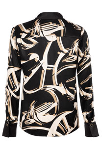 Bluza dugih rukava u dezenu sa kragnom koja se vezuje Tiffany Production