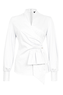 Tiffany Production Košulja dugih rukava sa imitacijom preklopa i ukrasnim karnerom