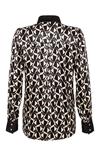 Ženska košulja dugih rukava sa kontrastnim porubima u dezenu Tiffany Production