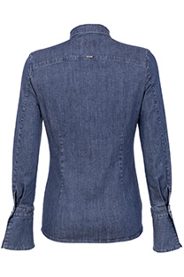 Ženska teksas košulja sa cvetnim detaljem Tiffany Production