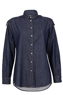 Tiffany Production Ženska košulja od pamučnog teksasa sa ukrasnim trakama