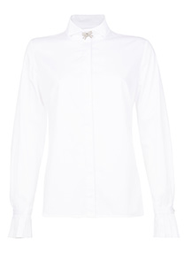 Ženska košulja dugih zvonastih rukava sa ukrasnim brošem Tiffany Production