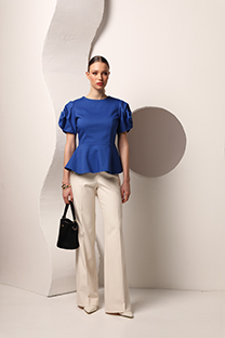 Tiffany Production Top kratkih rukava sa peplumom 