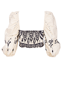 Kratki top naglašenih rukava Tiffany Production