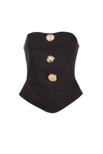 Asimetrični top sa dekorativnim dugmićima Tiffany Production