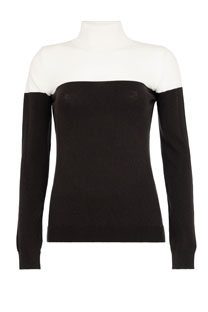 Ženski džemper sa visokom kragnom u dve nijanse Tiffany Production