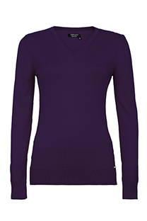 Ženski bazni džemper dugih rukava sa V izrezom Tiffany Production