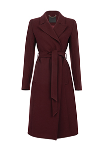 Ženski kaput dugih rukava na preklop sa kaišem Tiffany Production