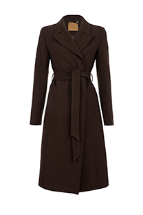 Ženski kaput dugih rukava na preklop sa kaišem Tiffany Production