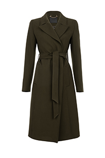 Ženski kaput dugih rukava na preklop sa kaišem Tiffany Production